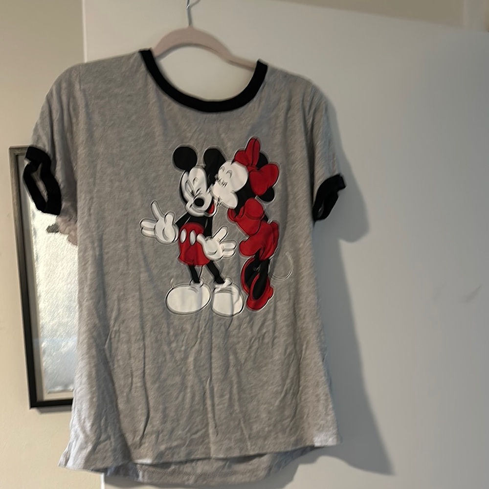 Disney Mickey and Minnie Mouse Gray Kids T-Shirt